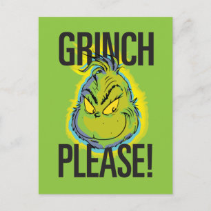 Cartão Postal Grinch Mal-Humorado Grinch Divertido Por Favor C