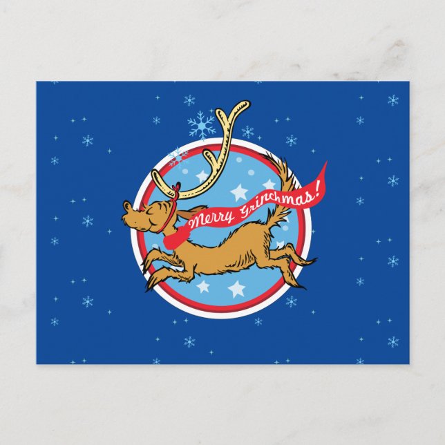 Cartão Postal Grinch | Max Feliz Grinchmas! (Frente)