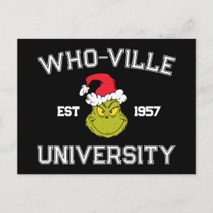 Cartão Postal Grinch Universidade Who-ville Est 1957