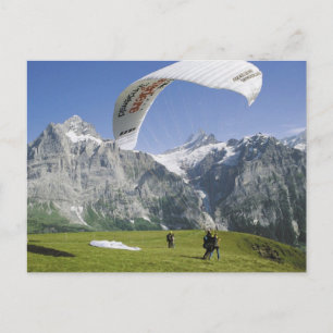 Cartão Postal Grindelwald Paragliding