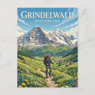 CARTÃO POSTAL GRINDELWALD SUÍÇA