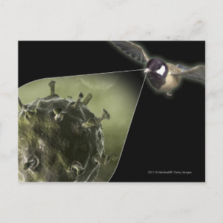 Cartão Postal Gripe aviária a sair de aves