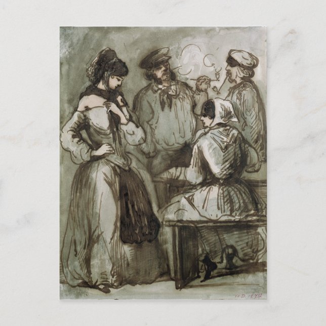 Cartão Postal Grisettes e Trabalhadores (Frente)