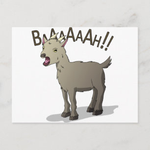 Cartão Postal Gritando Designs de macarrão com porta de cabra