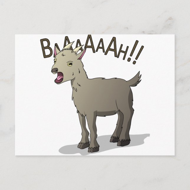 Cartão Postal Gritando Designs de macarrão com porta de cabra (Frente)