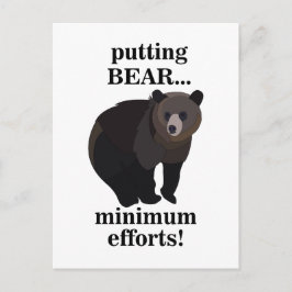 Cartão Postal Grizzly Bear Putting Bear Minimum Efforts Funny