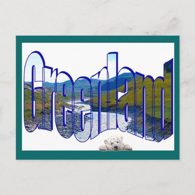Cartão Postal Groenlândia do Mundo (Frente)