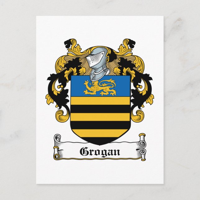 Cartão Postal Grogan Family Crest (Frente)