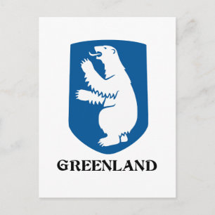 Cartão Postal GRONELÂNDIA - emblema/símbolo/casaco de armas/ba