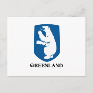 Cartão Postal GRONELÂNDIA - emblema/símbolo/casaco de armas/band
