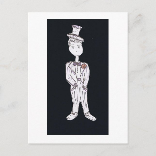 Cartão Postal Groom Tuxedo (Frente)