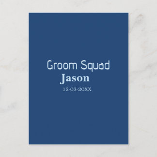 Cartão Postal groomsman bachelorette party add name modern simpl