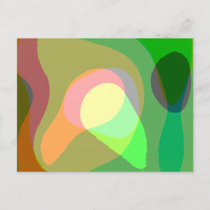 Cartão Postal Groovy Retro Abstrato Art 710
