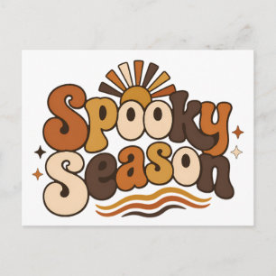 Cartão postal Groovy Spooky Season Retro de Hallow