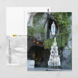 Cartão Postal Grotto de Massabielle, Lourdes, França -