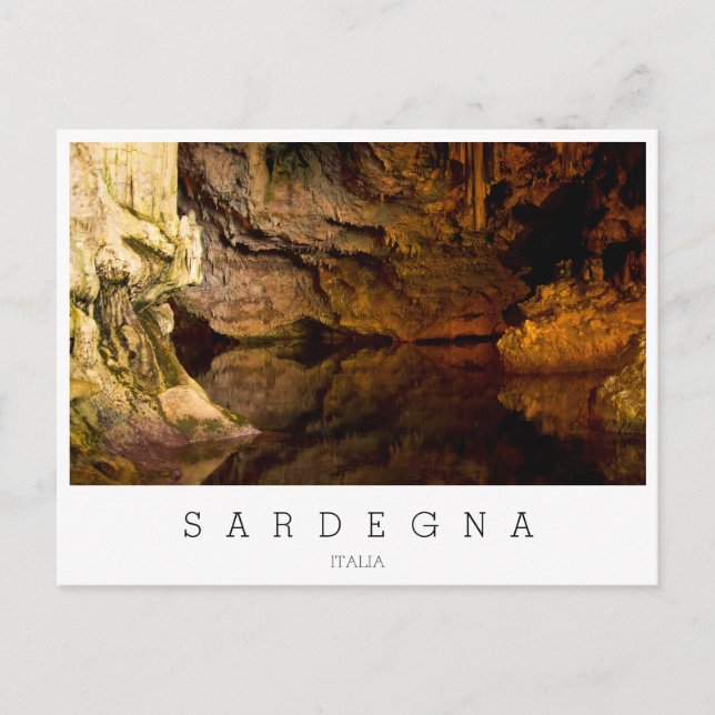 Cartão Postal Grotto de Netuno, Sardenha, Itália (Frente)