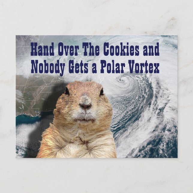 Cartão Postal Groundhog Day Polar Vortex (Frente)