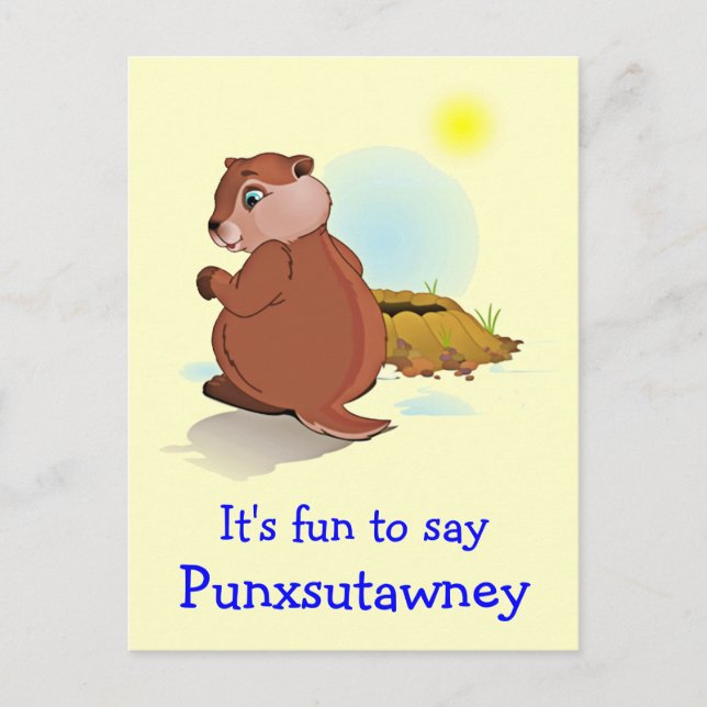 Cartão postal Groundhog Day Punxsutawney (Frente)