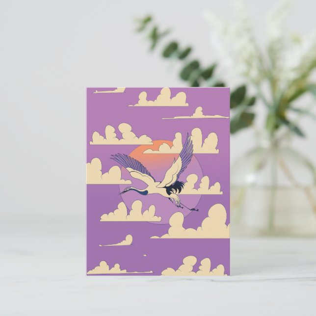 Cartão Postal Grouse Asiático Rosa (Em pé/Frente)