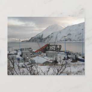 Cartão Postal Grua de contentores destruída por ventos Gale For