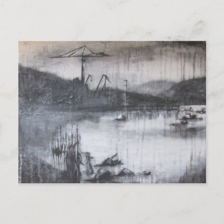 Cartão Postal Gruas sobre o rio Clyde
