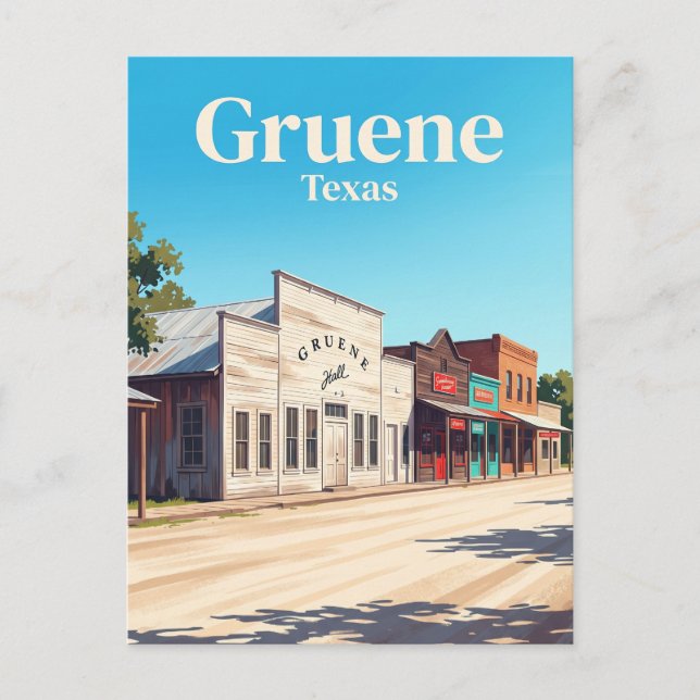 Cartão Postal Gruene EUA (Frente)