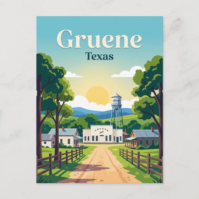 Cartão Postal Gruene EUA (Frente)