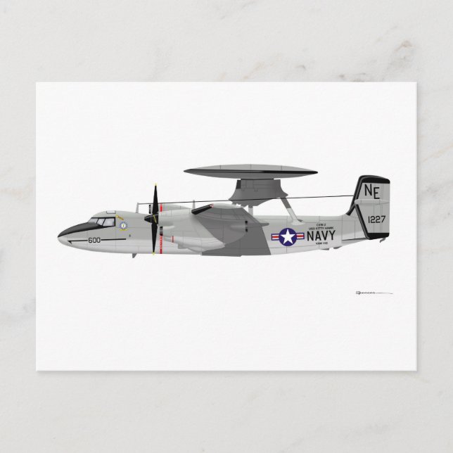 Cartão Postal Grumman E-2C Hawkeye (Frente)