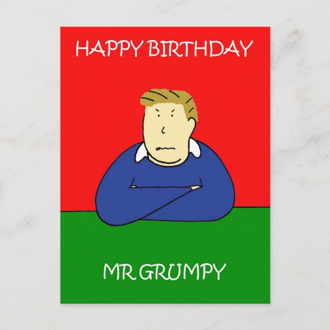 Cartão Postal Grumpy Happy Birthday (Frente)