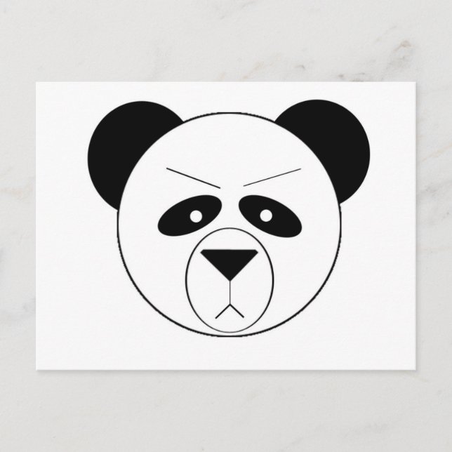 Cartão Postal Grumpy Panda (Frente)