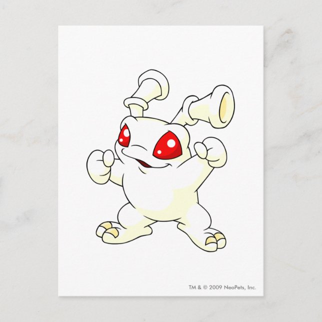 Cartão Postal Grundo White (Frente)