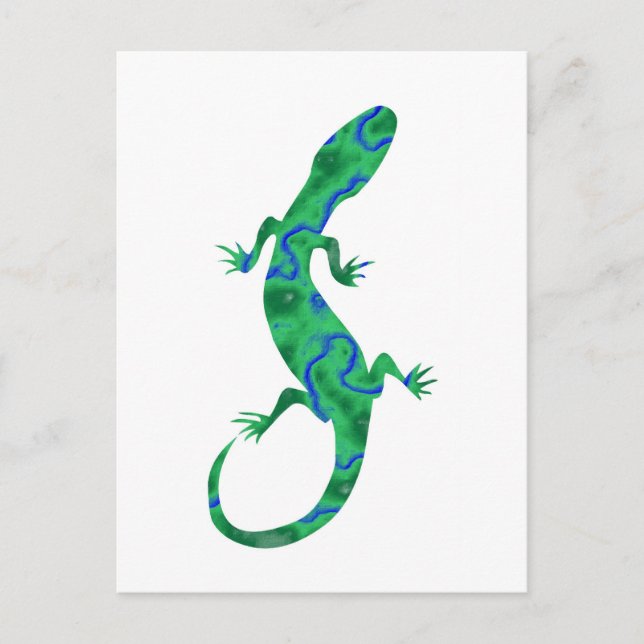 Cartão Postal Grüner Gecko ArtDeco (Frente)