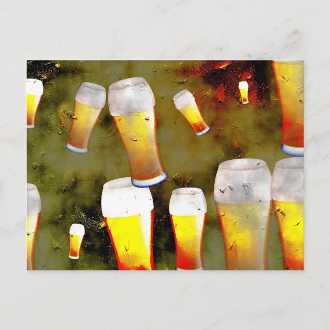 Cartão Postal Grunge Beer (Frente)