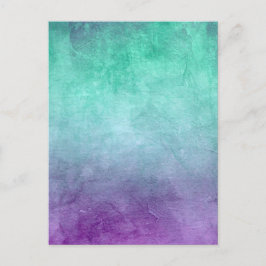 Cartão Postal Grunge Colors - Teal & Purple