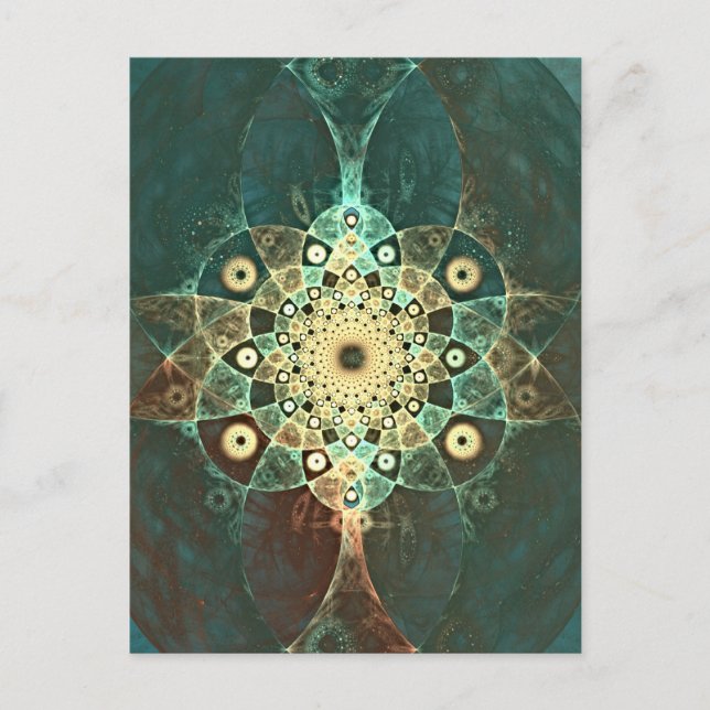 Cartão Postal Grunge fractal (Frente)