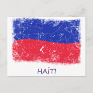Cartão Postal Grunge Haiti Flag