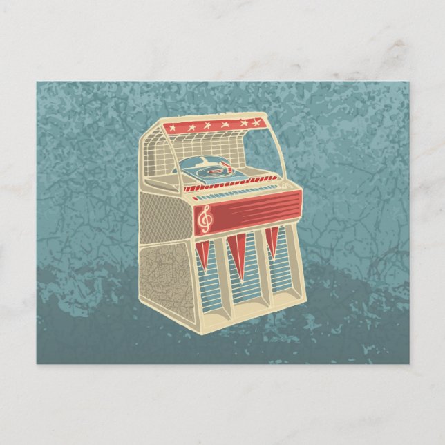 Cartão Postal Grunge Jukebox (Frente)