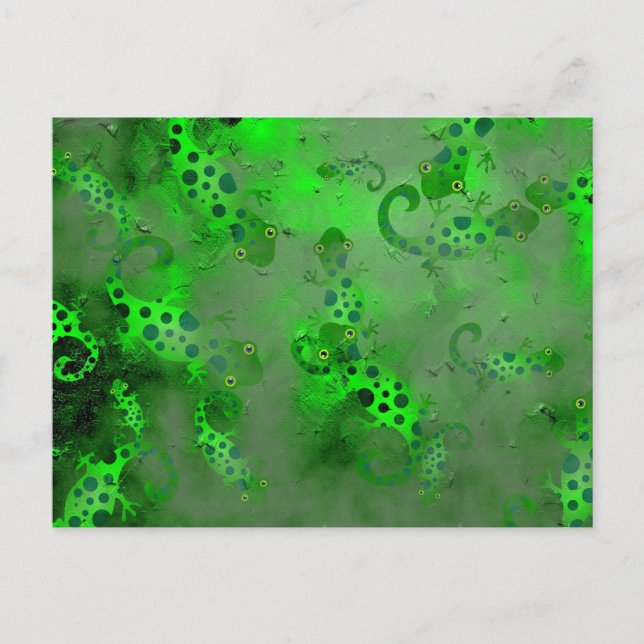 Cartão Postal Grunge Lizards (Frente)