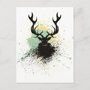 Cartão Postal Grunge Stag