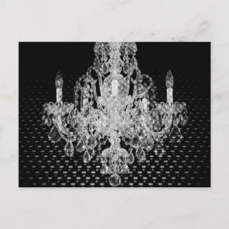 Cartão Postal Grunge Steampunk luxury Crystal Chandelier