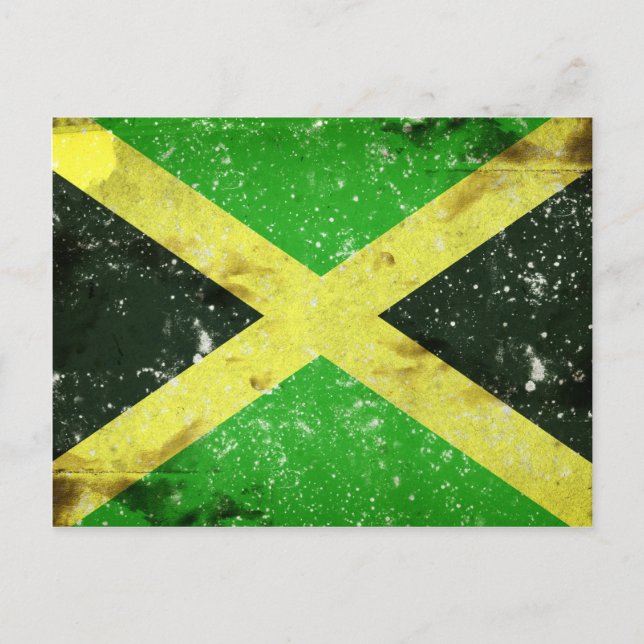 Cartão Postal Grunge style Jamaican design (Frente)