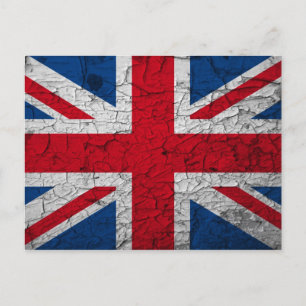 Cartão Postal grunge Union Jack - britische Postkarte
