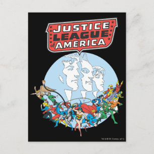 Cartão Postal Grupo da Liga da Justiça da América