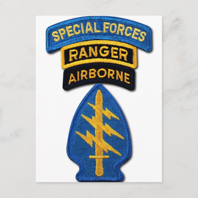 Cartão Postal Grupo das Forças Especiais Green Berets SF SOF SFG (Frente)