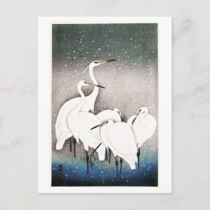 Cartão Postal Grupo de Garças por Koson