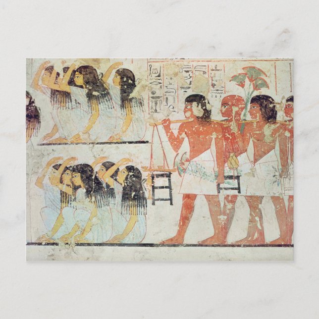 Cartão Postal Grupo de luto na procissão funerária (Frente)