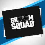 Cartão Postal Grupo de Padrinhos de casamento Correspondente - G<br><div class="desc">Esta design de "Groom Squad" incrível é perfeita para seu grupo festa de casamento de padrinhos de casamento vestir em uma despedida de solteiro ou festa de noivado para celebrar sua última noite com as caras antes de se casar! Design apresenta o tema angustiado da despedida de solteiro "Groom Squad"...</div>