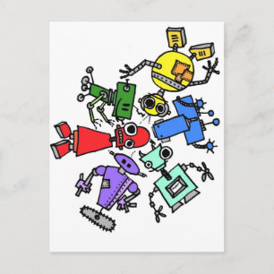 Cartão Postal Grupo de robôs 2