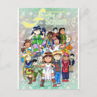 Cartão Postal Grupo Femme Schism Chibi