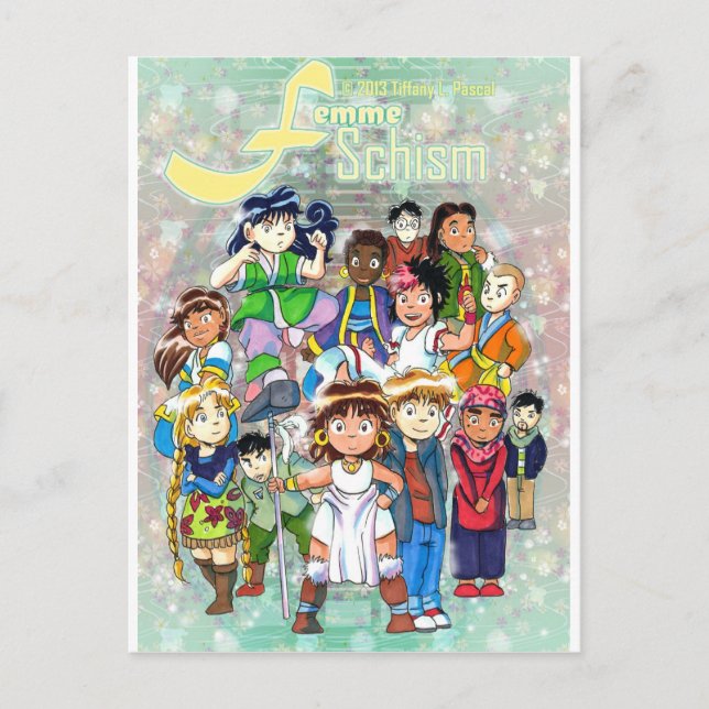 Cartão Postal Grupo Femme Schism Chibi (Frente)